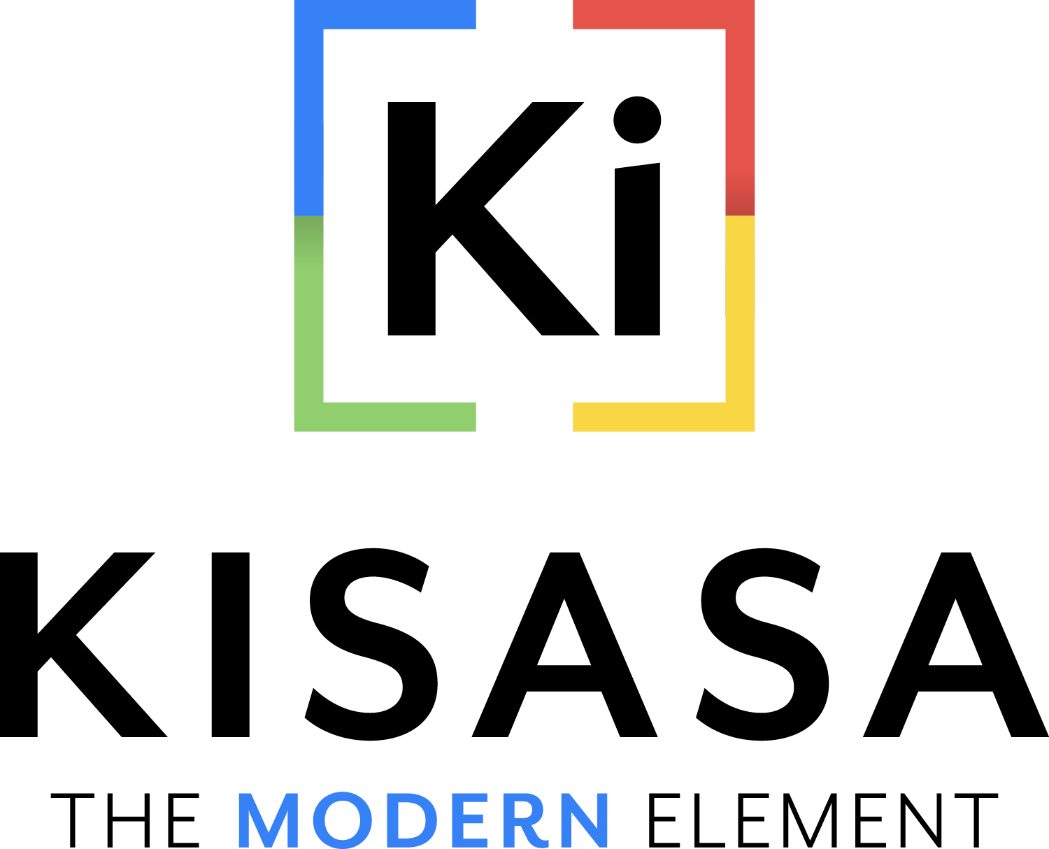 Kisasa vertical logo with tagline